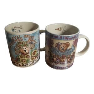 2 Vintage Boyds Bears Coffee Mug Cups